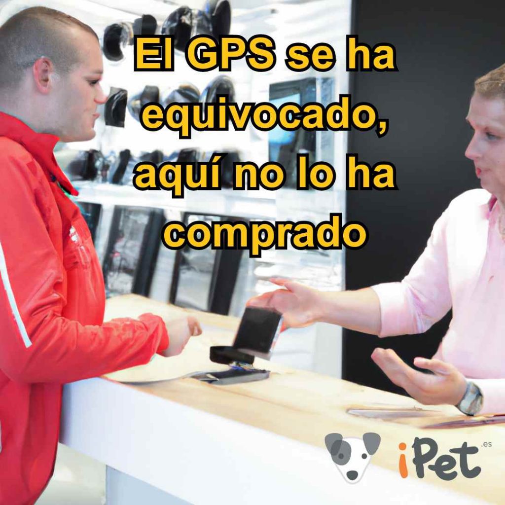 Hombre intentado vender un GPS en la tienda de tecnología, pero no puede
