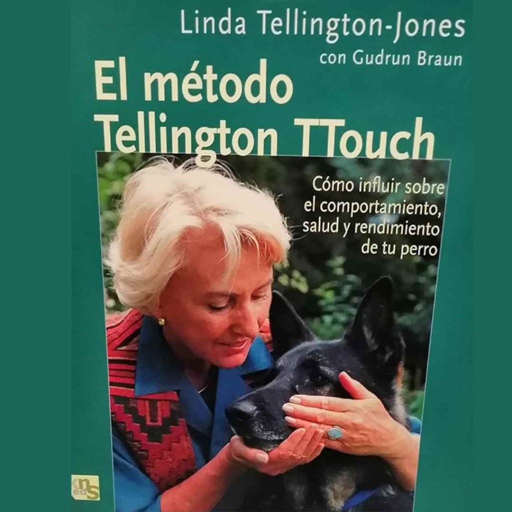 Libro de linda Tellington-Jones hablando sobre su método TTouch para calmar a las mascotas mediante masajes.